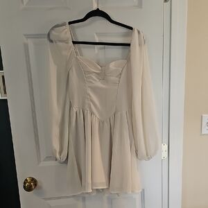SHEIN Cream Mini Dress